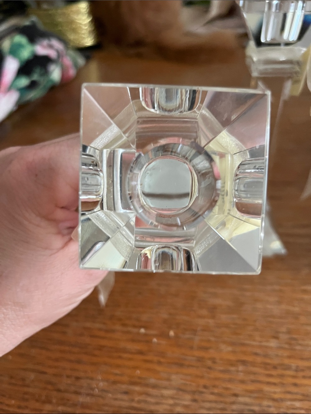 Glass candlestick holders - Picture 2 of 3